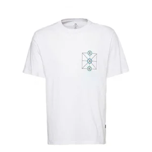 Men's Converse Creative Sports Round Neck Short Sleeve White 10018141-A01