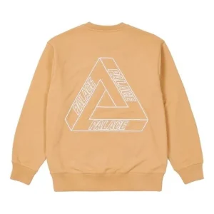 PALACE Outliner Mit Desigher Crew Sand Back Triangle Printing Round Neck Unisex Yellow P20CS144