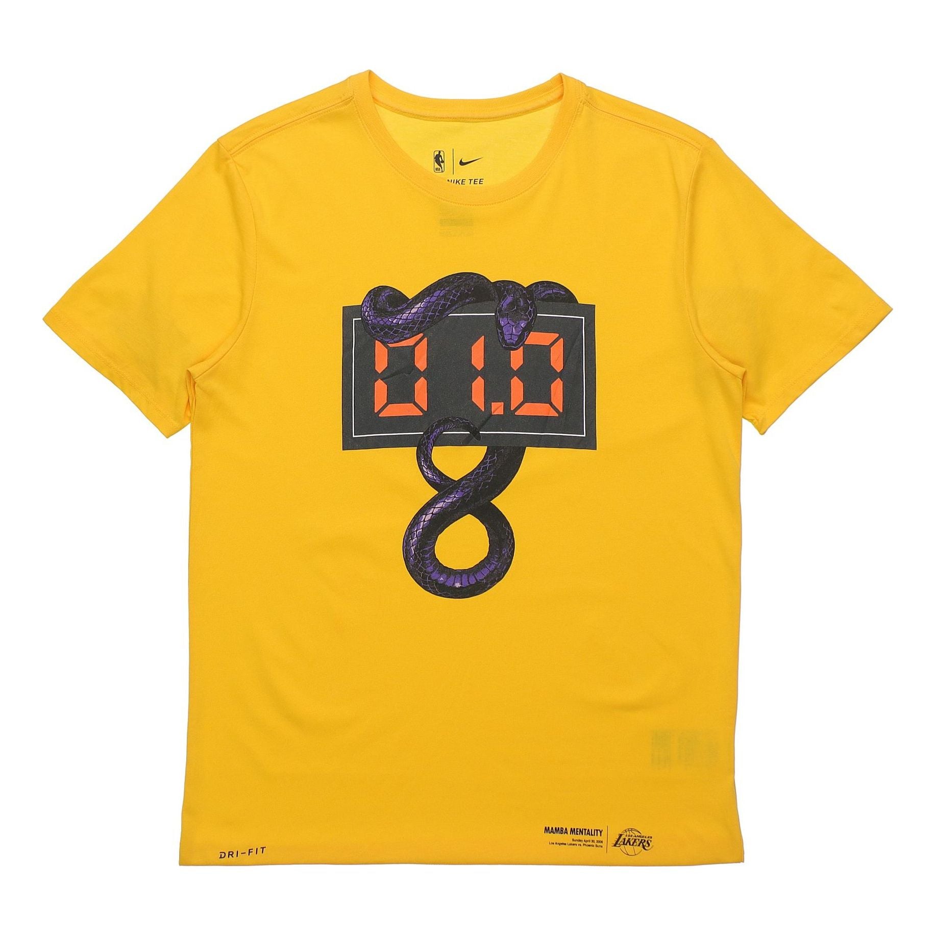 Nike DRI-FIT Kobe Black Short Sleeve Yellow CV0092-728