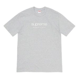 Supreme SS20 Week 1 Shop Tee Classic Logo Short Sleeve Unisex Gray SUP-SS20-260