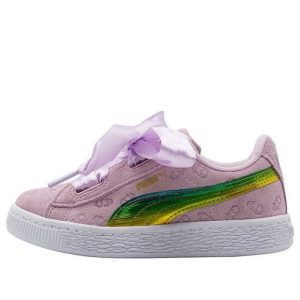 (PS) PUMA Basket Leisure Shoes Pink/Green 366642-01