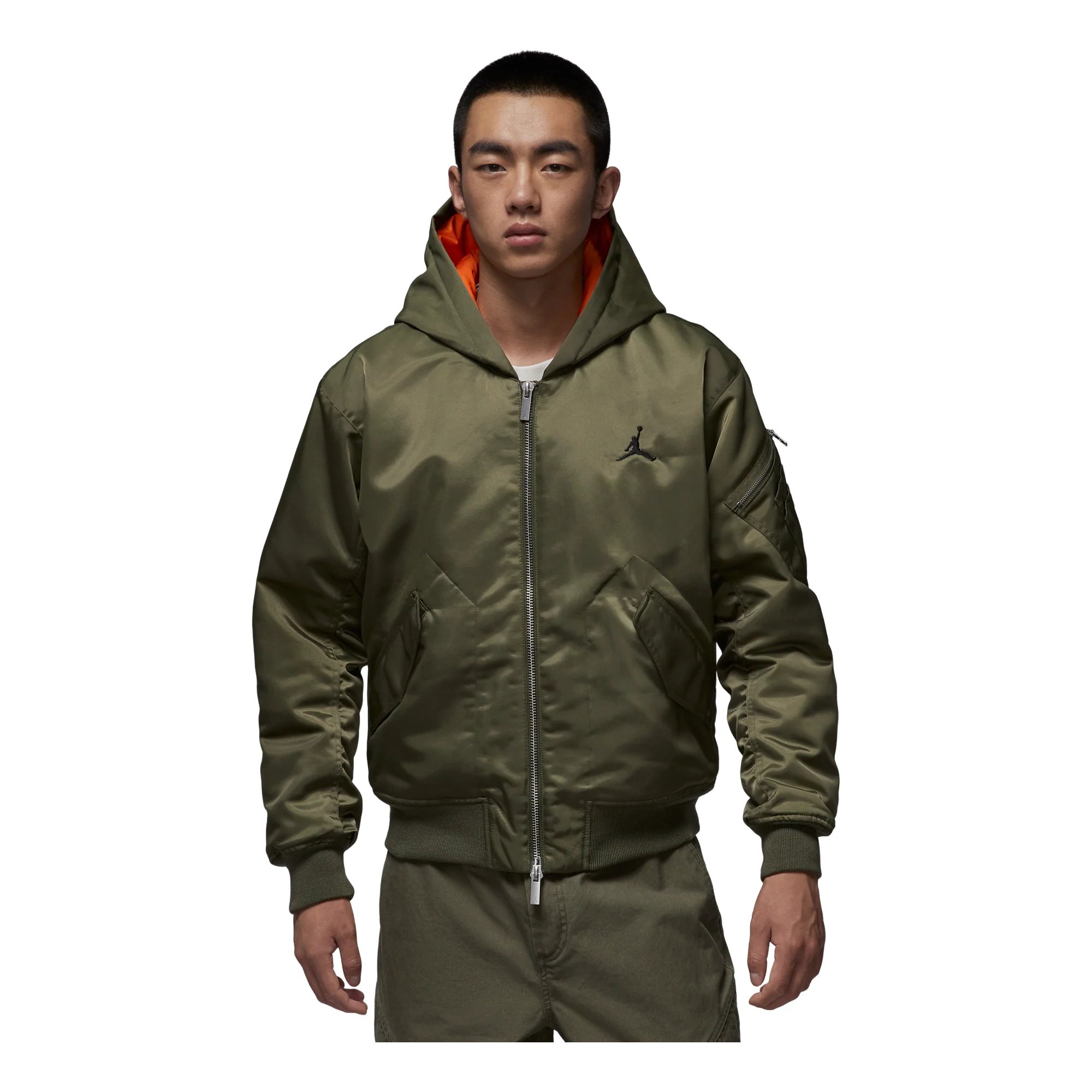 Air Jordan Renegade Flight Therma-Fit Hooded Jacket 'Medium Olive Starfish' HV0541-222