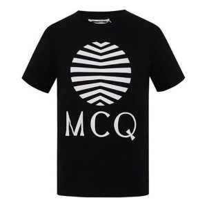 Alexander McQueen Logo Printing T-Shirt 'Black' 291571-ROT37-1000