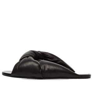 (WMNS) Balenciaga Drapy Flat Sandals 'Black' 636576WA2M01000