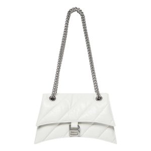 (WMNS) Balenciaga Crush Small Chain Bag Quilted 'Optic White' 716351210J09001