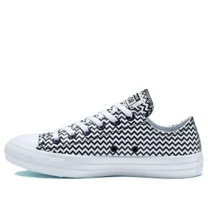 (WMNS) Converse Chuck Taylor All Star Mission-V Low Top Black White Wave Pattern 'Black White' 565367C