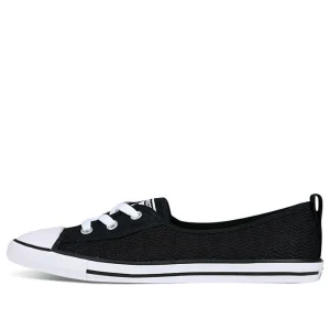 (WMNS) Converse Chuck Taylor All Star Ballet Lace Slip On Trainers 'Black' 558290C