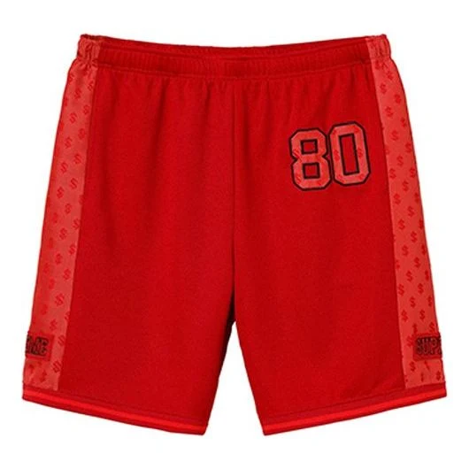 Supreme SS18 Monogram Short Red US dollar Embroidered Athleisure Casual Sports Shorts Unisex SUP-SS18-424
