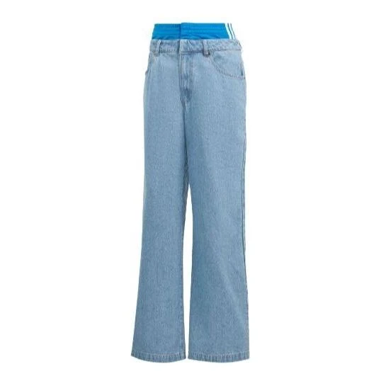 (WMNS) adidas Originals X Kseniaschnaider Boxer Short Jeans 'Blue' IN0273