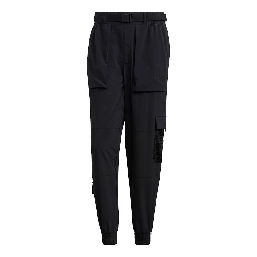 Men's adidas neo Cg Tp1 Multiple Pockets Athletics Sports Bundle Feet Black Pants HE7942