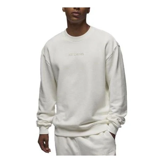Air Jordan Wordmark Fleece Crewneck Sweatshirt 'Sail' FJ7788-133