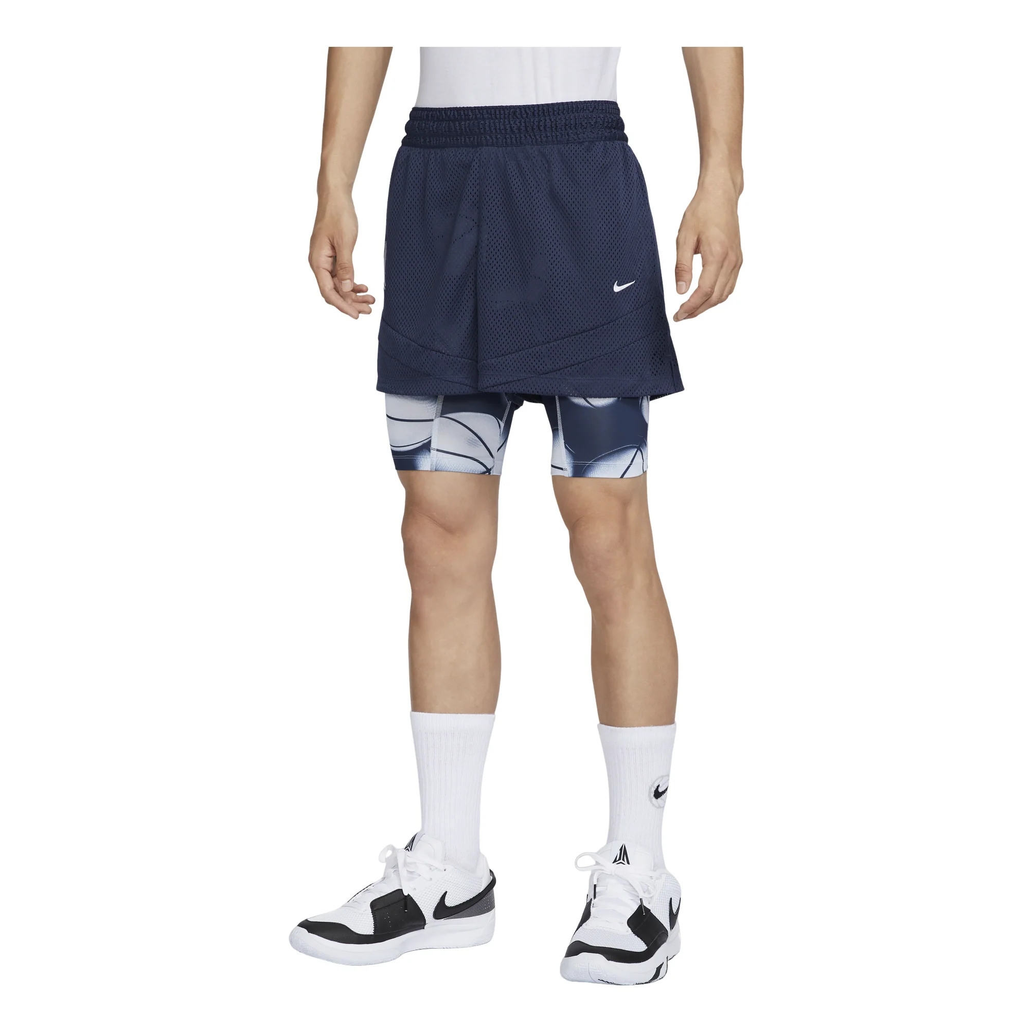 Nike Ja Mornat Dri-FIT 2-in-1 4" Basketball Shorts Asia Sizing 'Navy' FQ1023-410