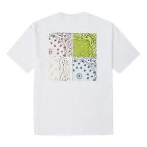 Converse Contrasting Colors cashew Loose Round Neck Short Sleeve Couple Style White 10023154-A01