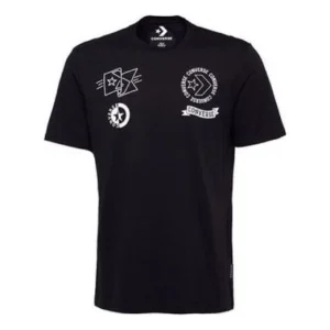 Converse Multi Logo T-Shirt Asia Sizing 'Black' 10008080-A01
