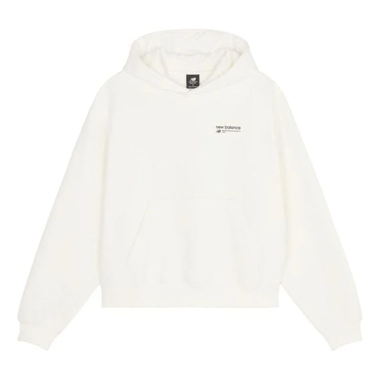 (WMNS) New Balance Linear Heritage Brushed Back Fleece Hoodie Asia Sizing 'Sea Salt' WT33531-SST