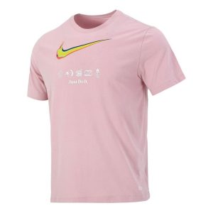 Men's Nike Dri-fit Great Unity Ss Tee1 Casual Sports Breathable Logo Printing Short Sleeve Pink Red T-Shirt DM7907-630
