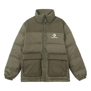 Converse Star Chevron Down Jacket Asia Sizing 'Olive Green' 10023755-A04
