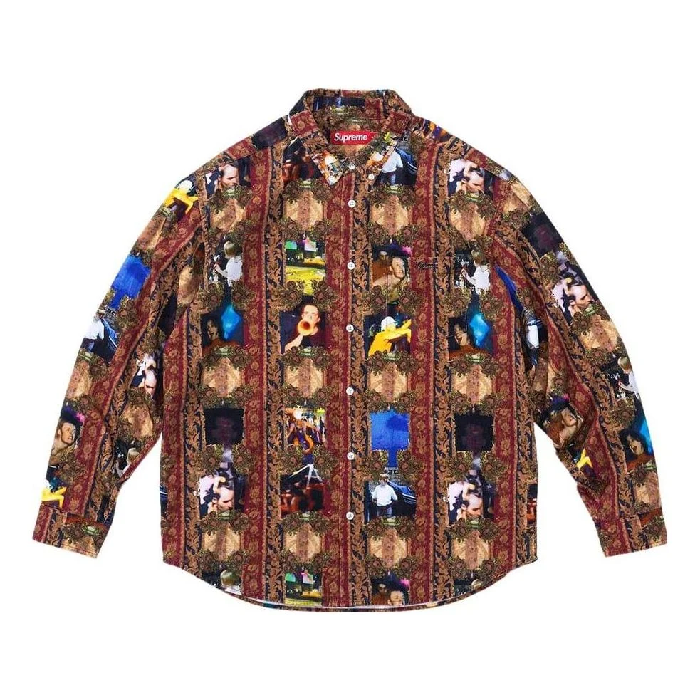 Supreme x Mark Leckey FW23 Week4 Hardcore Printed Corduroy Shirt 'Multicolor' SUP-FW23-089