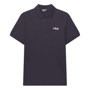 FILA Logo Embroidered Short Sleeve polo Blue F11M028126F-NV