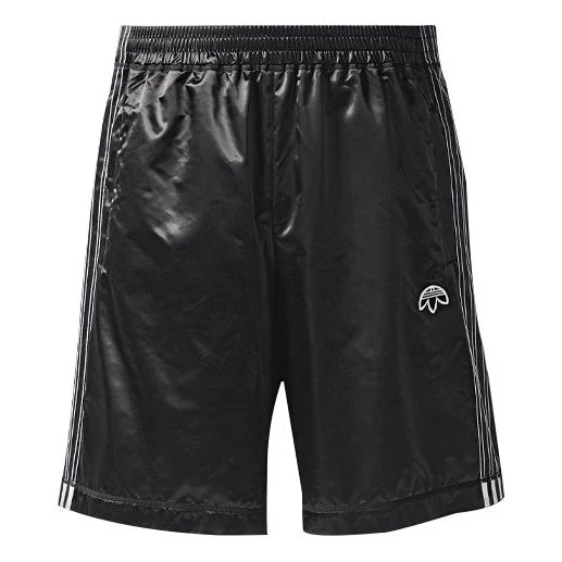 adidas originals x Alexander Wang Crossover Satin Loose Sports Shorts Black CV5257