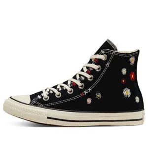 (WMNS) Converse Chuck Taylor All Star High 'Daisy Embroidery - Black' 567993C