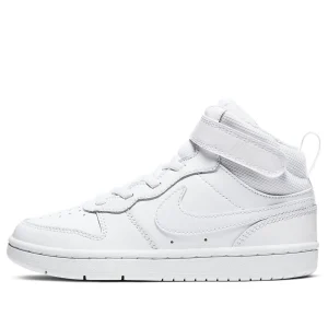 (PS) Nike Court Borough Mid 2Velcro 'Triple White' CD7783-100