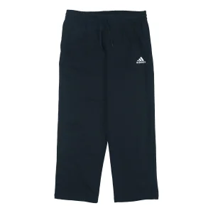 adidas Casual Sports Fleece Lined Running Knit Straight Long Pants Black GK9366