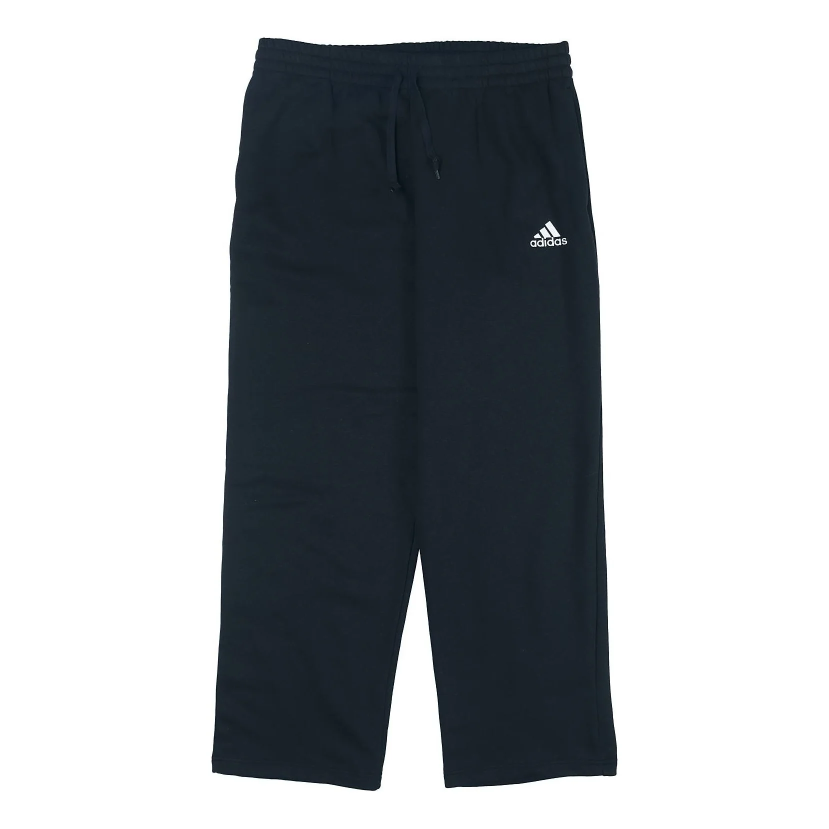 adidas Casual Sports Fleece Lined Running Knit Straight Long Pants Black GK9366
