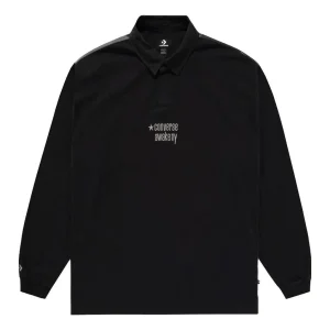 Converse x Awake NY Rugby Shirt Asia Sizing 'Black' 10026480-A01