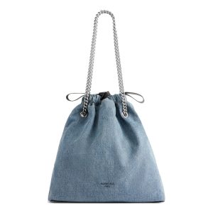 (WMNS) Balenciaga Crush Medium Tote Bag Denim 'Blue' 7429412AAYA4661