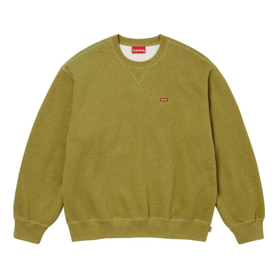 Supreme FW23 Week8 Small Box Crewneck Logo Sweater 'Yellow' SUP-FW23-153