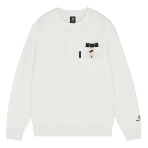 New Balance Logo Sweatshirt Asia Sizing 'White' AMT13388-IV