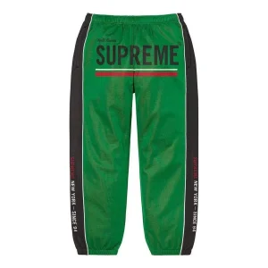 Supreme World Famous Jacquard Track Pants 'Green Black' SUP-FW22-767