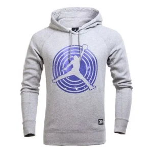 Air Jordan 11 Fleece Hoodie 'Grey Purple' 823715-063