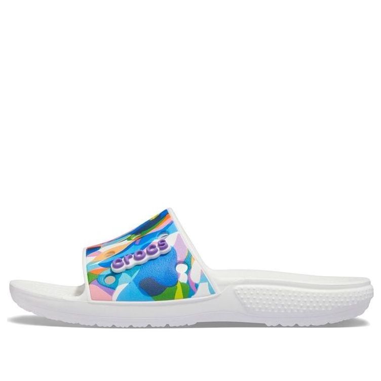 Crocs Classic Bubble Block Slides 'White Multi' 207408-94S