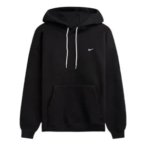 Nike Logo Loose Long Sleeves Pullover hooded Sports Black CV0552-010