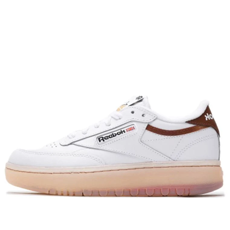 (WMNS) Reebok Club C Double 'White Brown' FX3092