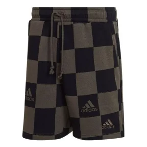 adidas Grid Casual Sports Shorts Couple Style Brown Black HU0299