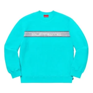 Supreme FW19 Week 10 Polartec Crewneck Light Blue logo SUP-FW19-914