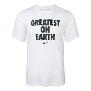 Nike Dri-FIT Greatest On Earth Basketball Sports Short Sleeve White CV1041-100