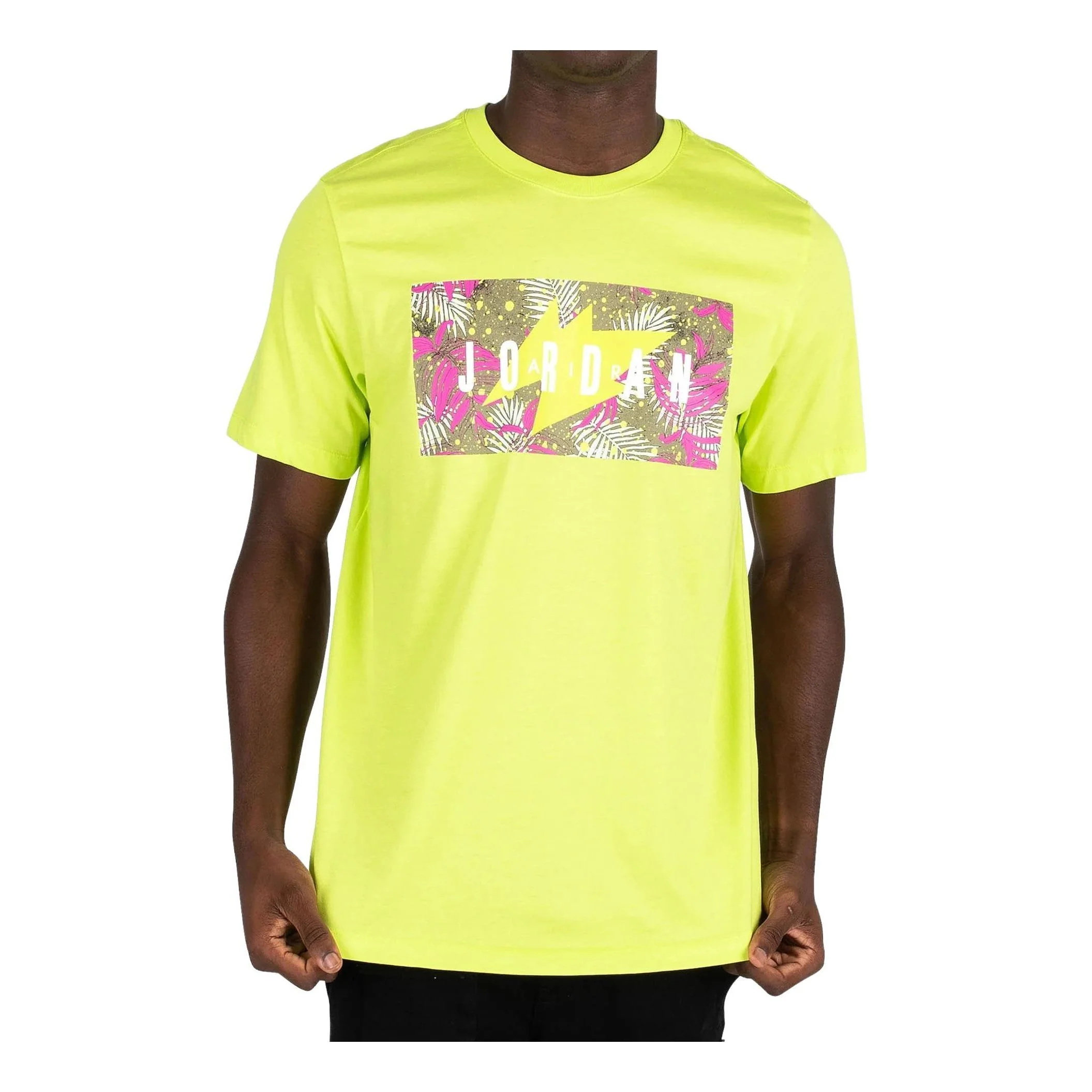 Air Jordan Poolside Floral T-Shirt 'Fluorescent Yellow' CQ2060-389