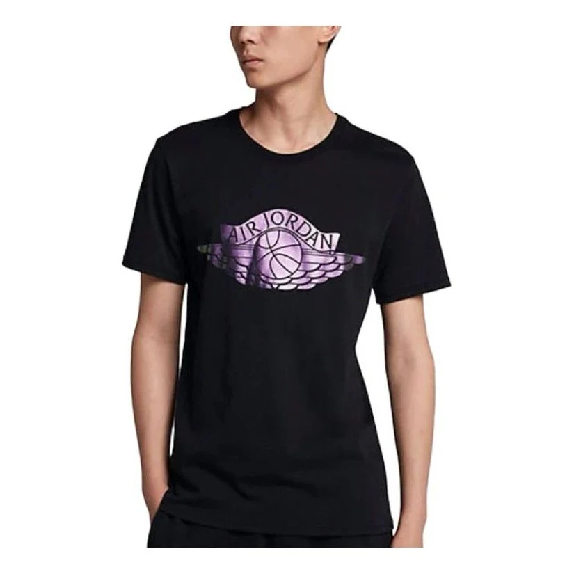Air Jordan Sportswear Wings Brand 3 T-Shirt 'Black' AA1904-010