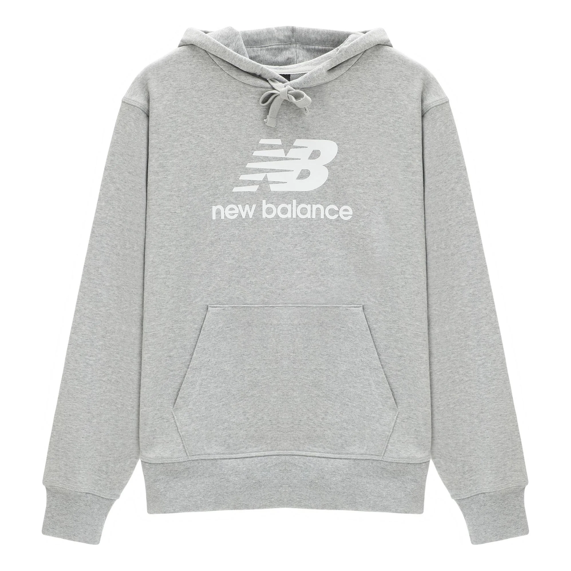New Balance Stacked Logo French Terry Hoodie Asia Sizing 'Athletic Grey' AMT31537-AG