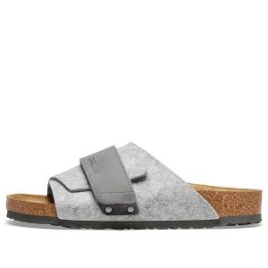 Birkenstock Kyoto Natural Leather Felt Narrow Fit 'Light Grey' 1025744