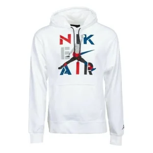 Air Jordan 4 M J Lgc Po Chest Printing Drawstring Hoodie 'White' CQ8291-100