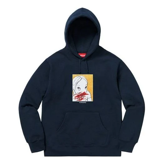 Supreme Nose Bleed Hooded Sweatshirt 'Navy' SUP-FW19-284