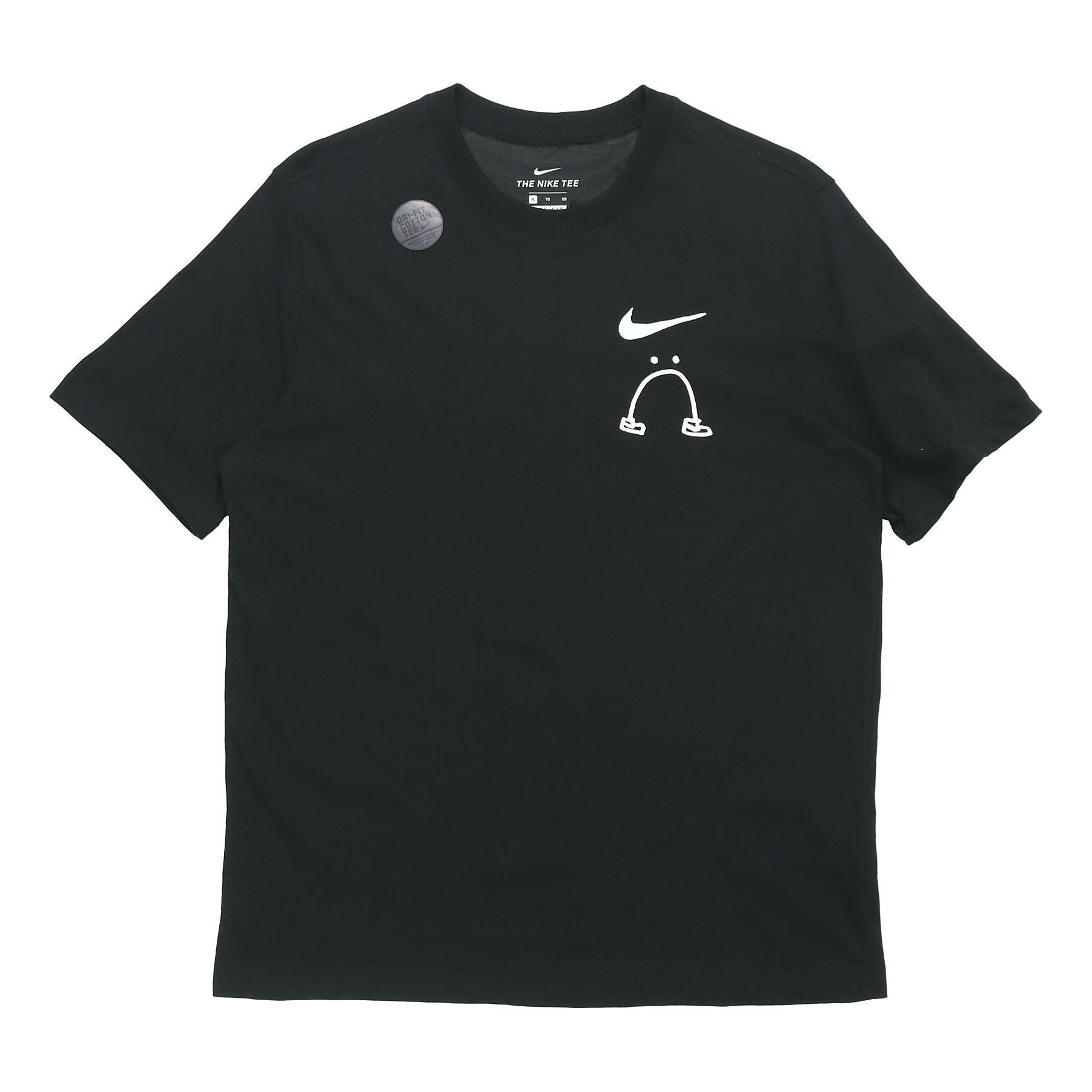 Men's Nike Smiling Face Casual Short Sleeve Black T-Shirt AO0624-010