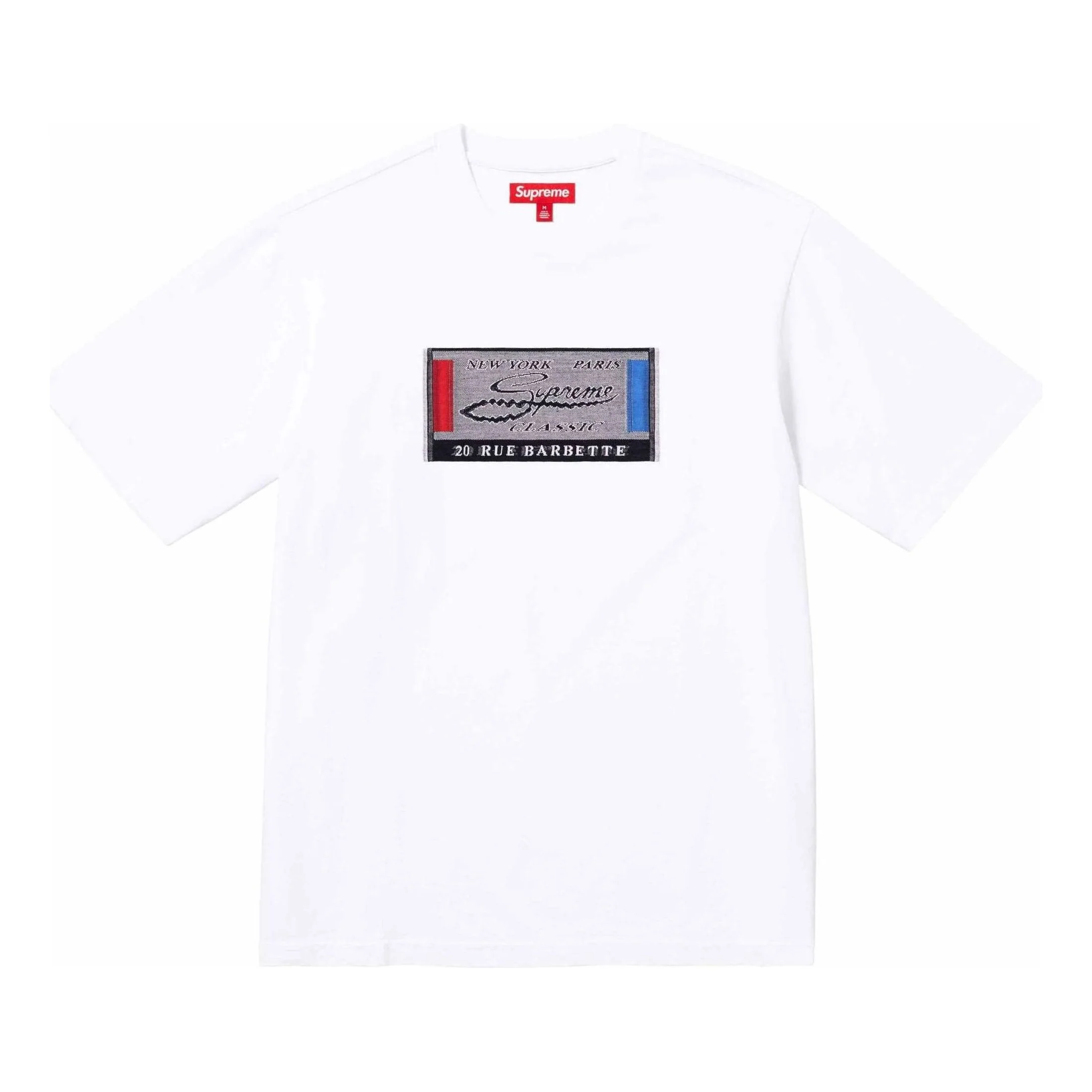 Supreme Intarsia Label T-Shirt 'White Black' SUP-SS24-283