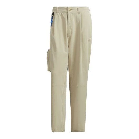 Men's adidas originals CNY Limited Side Big Pocket Casual Sports Pants/Trousers/Joggers Prairie Brown HC0572