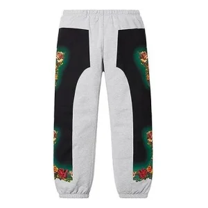 Supreme x Jean Paul Gaultier Floral Print Sweatpants 'Grey Black Green' SUP-SS19-790